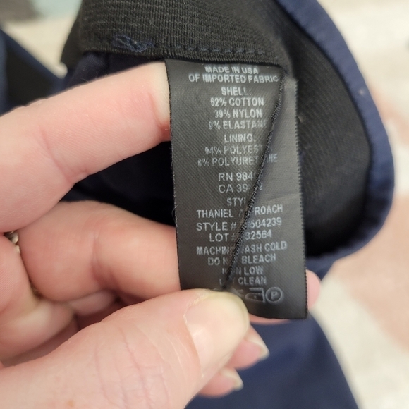 Theory Thaniel Approach Pants Navy Blue Size 8 Pullon - Picture 8 of 8